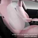 Xipoo Seat Cover Compatible with Tesla Model 3 Car Seat Cover PU Cover Car Seat Protector Replacement for 2017 2018 2019 2020 2021 2022 2023 Tesla Model 3 Accessories (Pink-PU,12 Pcs)