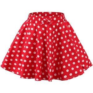 JE Sterguard Girls Polka Dot Mini Stretch Waist Full Round Skater Skirts for Party or Sport, Size 4T