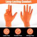 TREEGO 10 Mil Black Nitrile Gloves Heavy Duty  Raised Diamond Texture Grip, Latex Free Disposable Mechanic Work Gloves, Large, 100 Count