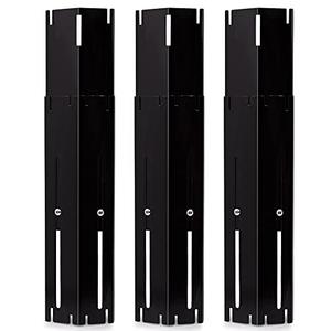 Universal Adjustable Grill Heat Plates/Heat Tents/Burner Covers/Heat Deflectors/BBQ Grill Heat Shields/Grill Cover Plates/Grill Diffusers for Gas Grill, Porcelain Steel Grill Replacement Parts (3Pack)