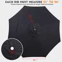 Blissun 9ft Patio Umbrella Replacement Canopy, Market Umbrella Top, Outdoor Table Umbrella Canopy for 8 Ribs, Canopy Only
