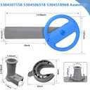 Showingo 5304507158 Dishwasher Lower Spray Arm Assembly Replacement for Frigidaire with 5304518968 Spray Arm Support & 5304506518 Drain Trap Filter, Replaces AP6036393 154821902 154821903 5304498139
