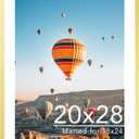 JCJMY 20x28 Picture Frame with 18x24 Mat, Display Photo 18x24 with Mat or 20 x 28 Without Mat, Wall Hanging Large 20 by 28 Poster Frame with Plexiglass, Gold