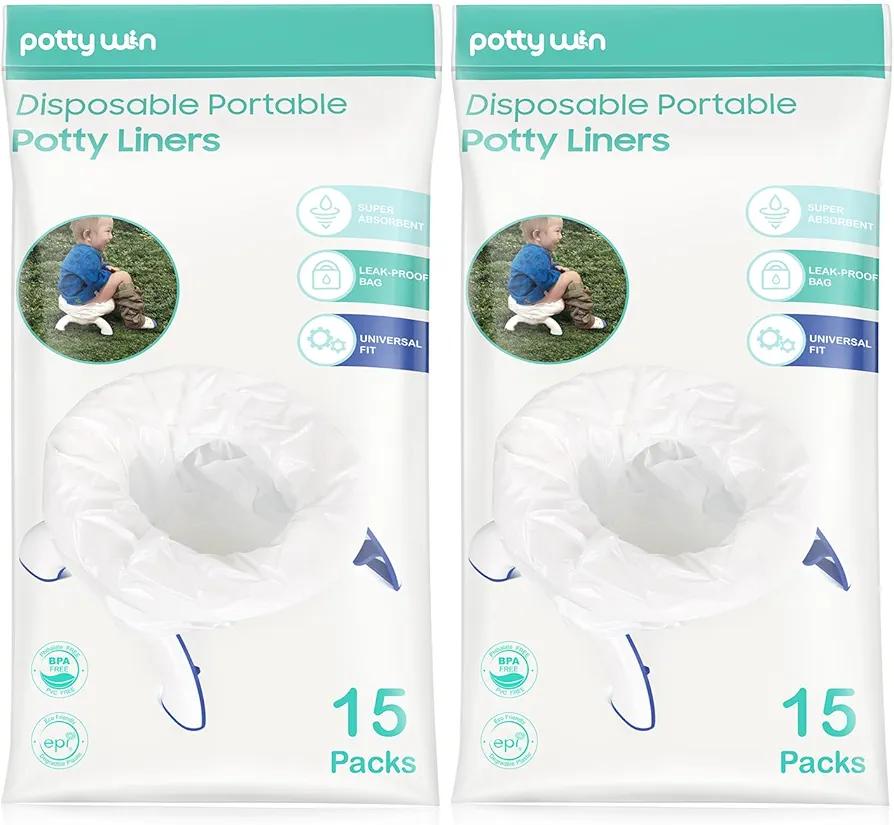 [30 Counts] Disposable Potty Liners Compatible with OXO Tot 2-in-1 Go Potty, Potty Refill Bags for Toddler Travel, Universal Potty Bags Fit Most Potty Chairs and Travel Potty