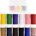 TONIFUL 11 Color 0.8mm Colored Set Satin Cord Silky Nylon Rattail Cord 240yds Colorful Nylon Beading String for Braided Necklace Macrame Friendship Bracelet Chinese Knotting Jewelry Making