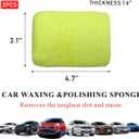Yourkar 2 PCS Car Wash Applicator, Rectangular Microfiber Applicator Cleaning Pads for Wax Polishing, Soft Premium Microfiber Sponge for Vehicle Washing, Universal Car Accessories (Yellow)