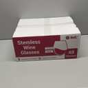 Reli. Disposable Wine Glasses (48 Pack, 12oz) Plastic Stemless Wine Glasses Disposable | Clear and Stemless for Parties, Cocktails, Whiskey, Weddings | Shatterproof