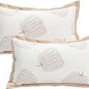 BirdNest Fall Pillow Covers Pumpkin Throw Pillowcase Pack of 2 Thanksgiving Decoration Embroidery Modern Jacquard Couch Cushion Covers for Autumn Fall Decorations (Pumpkin,12x20 Inch)