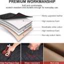 BEITK 1 Pack Leather Front Car Seat Cover Bottom Car Seat, Anti-Slip and Full Wrap Driver Car Seat Protectors, Luxury Waterproof Bottom Auto Seat Cushion Pad Mat for Most Vehicles(Black)