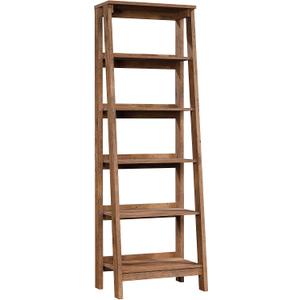 Sauder Trestle 5-Shelf Bookcase/ Book Shelf, Vintage Oak finish, L: 23.54" X W: 16.61" X H: 71.14"