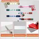 Self-Adhesive Frameless Magnetic Strips, 6pcs - 15''L x 1.97''W Ferrous Bulletin Memo Board Tape with 48pcs Magnets for Fridge, Whiteboard, Office