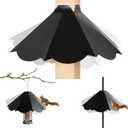 Oversized 21 Inch Metal Squirrel Baffle, Chew-Proof Weatherproof Squirrel Guard for Bird Feeder Pole and 4x4 Post, Outdoor Hanging Squirrel Proof Baffle, Black