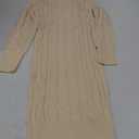 Fangetey Womens Long Sleeve Turtleneck Sweater Dresses Knitted Bodycon Midi Sheath Jumper Dresses, S