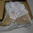 4PCS Closet Rod Brackets Heavy Duty Adjustable Closet Rod Support Bracket Wall Mounted Closet Pole Holder Closets Shelf & Rod Bracket White Clothes Rod Brackets Closets Rod Hanger Closets Hook