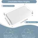 Cervical Neck Pillow for Neck Pain Relief - Ergonomic Memory Foam Pillows,Neck Pillow for Sleeping, Side Back Stomach Sleepers,Breathable & Washable Cover, White (Medium Soft)