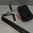 Kitsure Toilet Paper Holder Free Standing  Rustproof Metal Toilet Paper Stand for 4 Rolls with Anti-Slip Base and Shelf for Phone & Small Items, Bathroom Organizers and Storage, Medium, Black (Medium - 1 Pack)