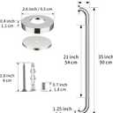 36 Inch Anti Slip Shower Grab Bar,Munzong 2 Pack Bathroom Grab Bars and Showers,Brushed Nickel Knurled Handicap Balance Bar,Safety Hand Rail Support Elderly Senior Bath Handle