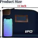 Waterproof Cash Bag with Lock and 2 Keys, 11 x 8.6 Inches, Canvas Documents Bag, Money Bank Deposit Bag with Zipper, Durable Leatherette Money Cash Coin Check Wallet Pouch for Men & Women