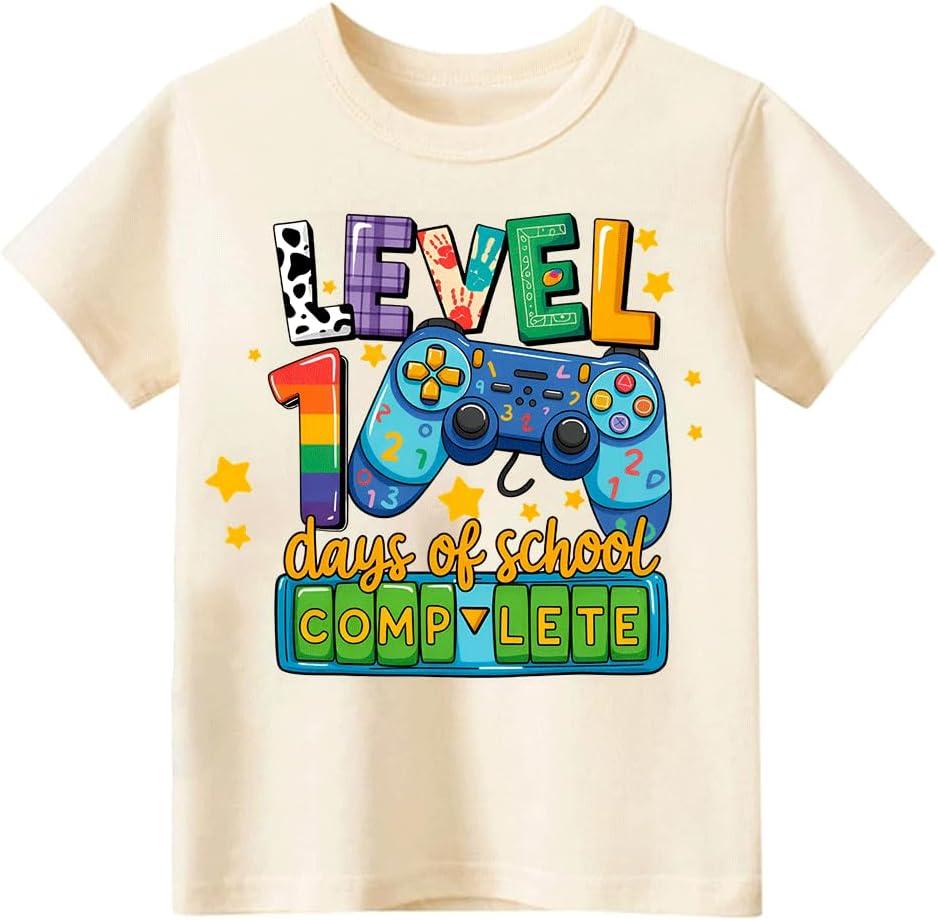 100 Days of School Shirt for Kids Toddler Boys Girls Kindergarten Primary Student 100th Day of School T-Shirt (Yellow)