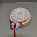 Potaroma Cat Toys 3in1 Automatic Interactive Kitten Toy, Fluttering Butterfly, Moving Feather, Track Balls, Dual Power Supplies, USB Powered, Indoor Exercise Kicker (Bright White)