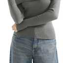 SUUKSESS Women Off Shoulder Sweaters Long Sleeve Ribbed Knit Going Out Fall Tops Blouse (Small, Hemp Gray)