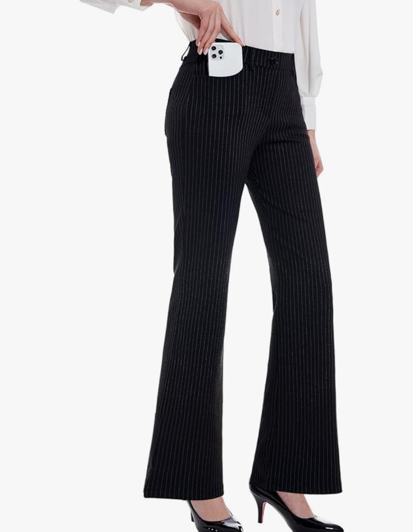 Tapata Women's 28''/30''/32''/34'' Stretchy Bootcut Dress Pants with Pockets Tall, Petite, Regular for Office Work Business L