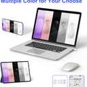 Bluetooth Wireless Mouse for MacBook Air Mac Pro iPad Laptop Computer Pad Optical Rechargeable Slim Silent Dual Mode (2.4G USB-C/USB-A&Bluetooth 5.2/3.0) Mouse Jiggler for Computer Awakening - Silver
