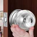 Clear Door Knob Safety Cover for Kids, 4 Pack Child Proof Door Knob Covers Fit More Color Knob Baby Proof Door Knob Covers Toddler Door Knob Cover Child Safety Door Knob Cover 2.7 X 2.3 Inches