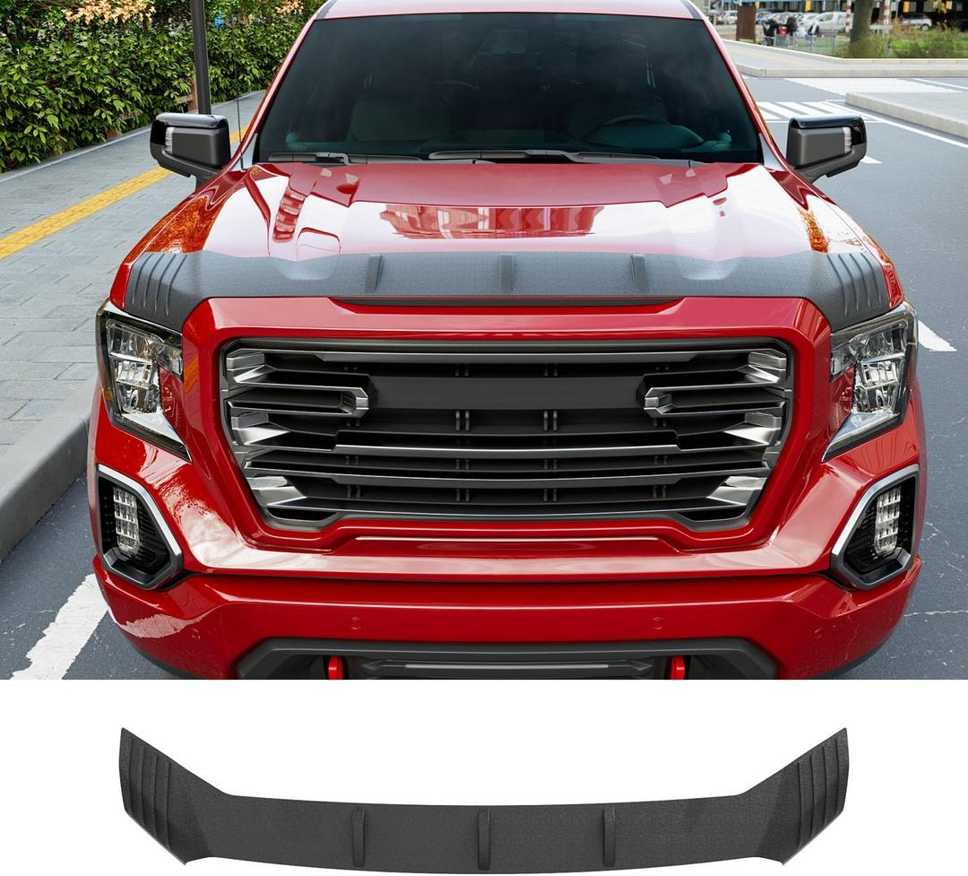 powoq Hood Protector Compatible with 2019-2026 GMC Sierra 1500 Deflector Upgraded TPE Shield Hood Deflector Replacement for 2019-2026 GMC Sierra 1500 Accessories