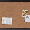 U Brands Cork Bulletin Board, 17" x 23", Black Wood Frame