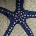 Navy Blue Starfish Pillow Covers 18x18 Inch Set of 2 Coastal Throw Pillows Spring Summer Nautical Ocean Theme Beach Decorative Pillow Cases Linen Outdoor Decor Cushion Case for Home Bedroom