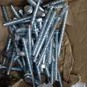 Tandefio 60 Pack 1/2" x 6" Concrete Screw Anchor Galvanized Large Diameter Heavy Duty Plated Concrete Anchors for Masonry Brick Anchoring Block Decking Framing Hex Drive