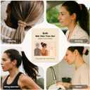 2 x 8PCS Silk Scrunchies & Seamless Cotton Hair Ties  No Damage, Elastic Ponytail Holders for Women, Strong Stretch Hair Bands for Thick & Fine Hair (Neutral Colors)