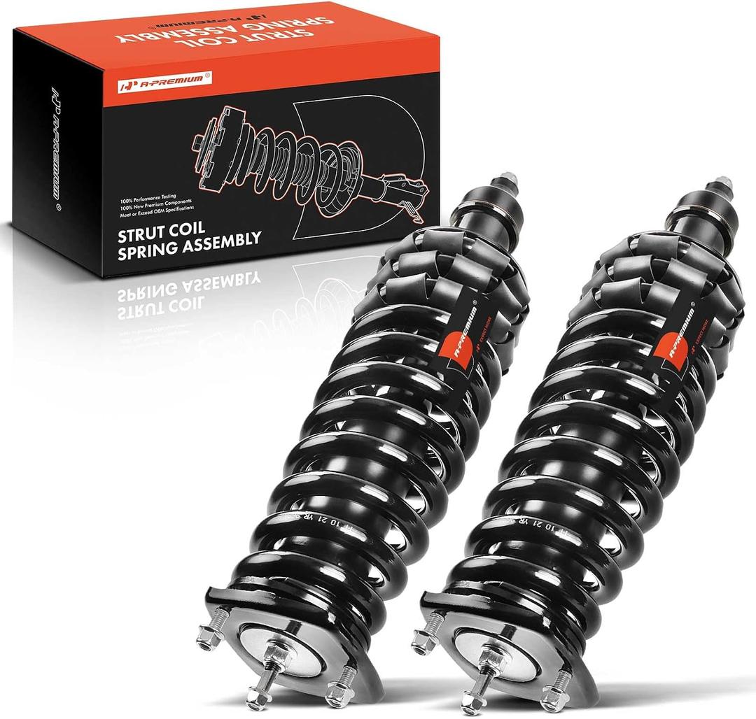 A-Premium Rear Complete Struts Compatible with Mercedes-Benz ML320 1998-2003, ML350 2003-2005, ML430 1999-2000/2001, ML500 2002-2005 - 2x Replacement Suspension Shock Absorber with Coil Spring