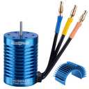 HobbyPark 540 Brushless Motor 3.175mm Shaft 3930KV w/Heatsink fit 2S 3S Lipo Battery for 1/10 Scale RC Cars Off Road Buggy On Road fit Traxxas Arrma Axial Redcat Losi ECX