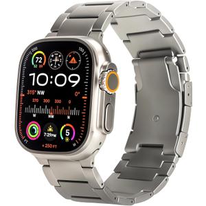 Titanium Watch Band for Apple Watch Ultra 3, Ultra 2, Ultra 1 (49mm) - Durable Lightweight Waterproof & Scratch Resistant Metal Watch Band Strap with Adjustable Secure Clasp
