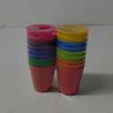 Kids Cups - Set of 18 Plastic Toddler Drinking Cups, 8 Ounce Tumblers in 9 Assorted Colors - Reusable, Dishwasher Safe, BPA Free for Kids and Toddlers