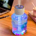 APSARAS Wireless Car Diffuser for Essential Oils, Dual Nozzle Battery Powered Humidifier,Smart Car Air Freshener Diffuser with Colourful Lights and Various Spray Modes for Car Office Home (White)