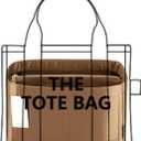 Purse Organizer Insert For Handbags, Purse Organizer With Zipper, Neverfull Organizer, Bag Organizer For Speedy Neverfull ONTHEGO Tote, Handbag and More (Silky Brown, X-Large)