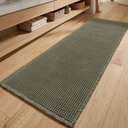MIULEE Waffle Bathroom Rugs, Super Absorbent Non Slip Bath Rug, Upgraded Soft Quick Dry Washable Boho Bath Mat with Tassels for Bathroom Floor 18*30*2