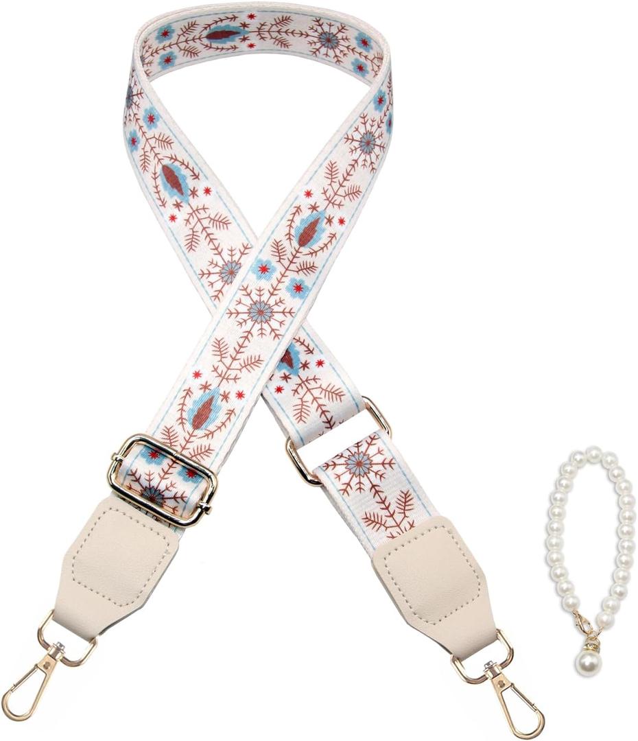 Purse Shoulder Strap Replacement Adjustable Belt Crossbody Canvas Guitar Strap for Bag Handbags Wide 1.5 inch