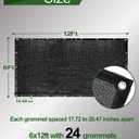 vensovo 50% Sunblock Shade Cloth Net Black Resistant - 6x12 Ft Garden Shade Mesh for Plant Cover, Greenhouse, Chicken Coop, Kennels, Tomatoes Plants