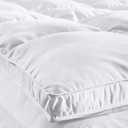 Superior Mattress Topper, Down Alternative, 2 Inch Deep Sized Bed Pillow Top, Comfort Pad, Fluffy Mattress-Topper Protector, Plush Cooling Extra Soft, Hotel Quality, Sleep, All-Season, Queen, White