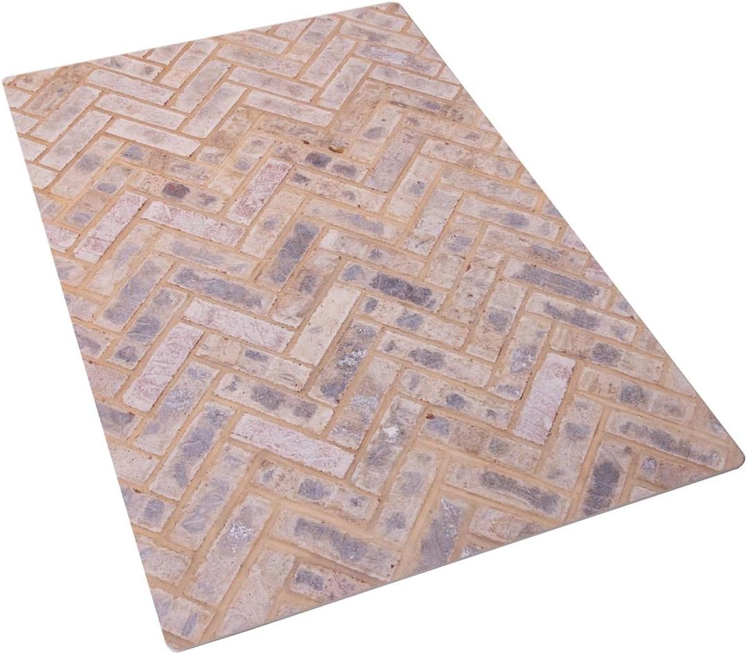 Bessie Bakes White & Denim Herringbone Brick Replicated Photography Backdrop 2 Feet Wide x 3 Feet Long 3 mm Thick