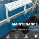 Boat Lift Step-Over Platform Non-Slip Shore Station Boat Lift Parts & Dock Step for Safer Boarding Universal Boat Lift Guides Accessory, 500 lbs Capacity