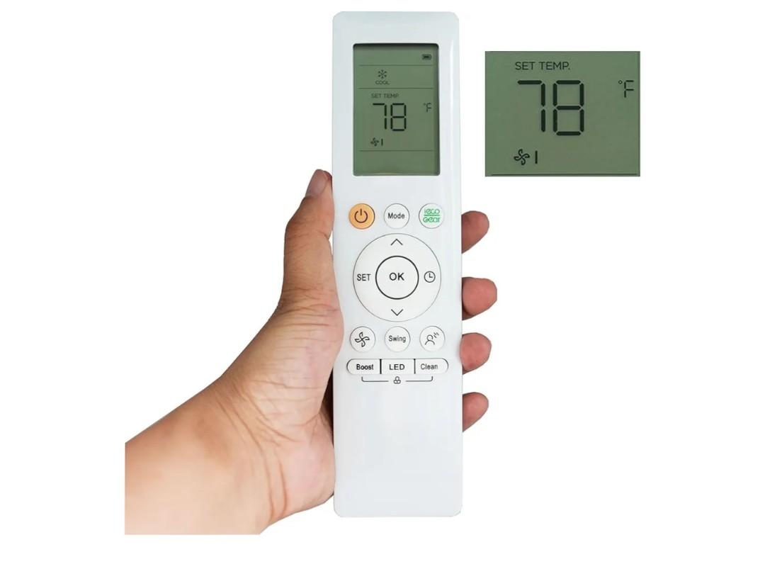 Replacement AC Remote Control RG10A / RH10B Compatible for Midea A/C Air Conditioners MAW08V1QWT, MAW10V1QWT, MAW12V1QWT (Fahrenheit Display)