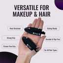 ERGO No-Crease Hair Clips 4 Pcs Heat-Resistant Crimpless Clips for Hair Styling, Sectioning, Makeup | No Bend Clips for Women, Curls, Bangs, Salon Use