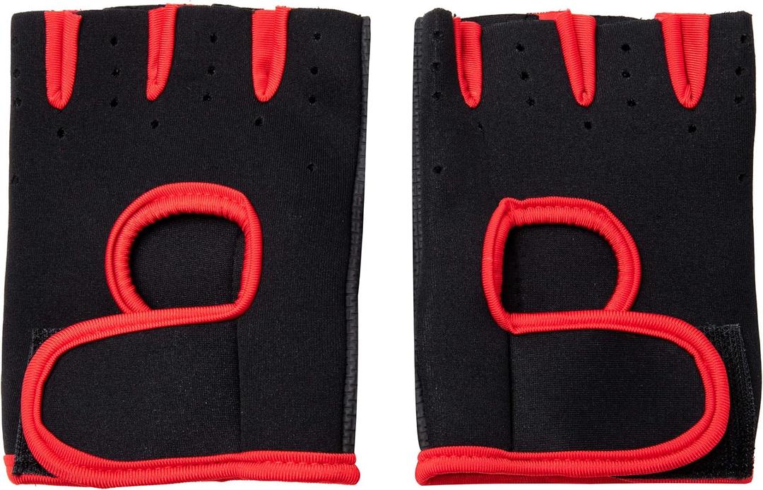 Mind Reader Workout Glove Set, Open Finger, Wrist Support for Men and Women, Textured Non-Slip Grip for Sports, Lifting Weights, Gym Fitness, XL, Pink (Black)
