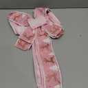 Christmas Tree Topper Bows, Handmade Bowknot with Christmas Tree and Reindeer, 21.3x11.1 Inches Large Size Xmas Decoration for Wedding Birthday New Year Party (Pink)