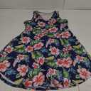 Atizon Casual Summer T Shirt Dress for Women V Neck Swing Elastic Tunic Short Sundress with Pockets (Large, 1 Floral Print)